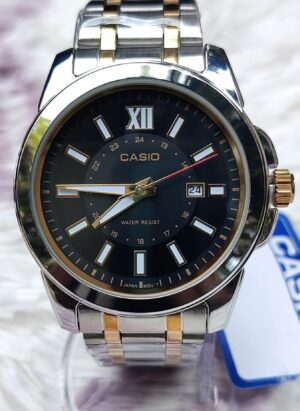 Casio Premium Black Dial two tone color Men’s Watch