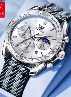 Olevs 3630 For Men - Silver White